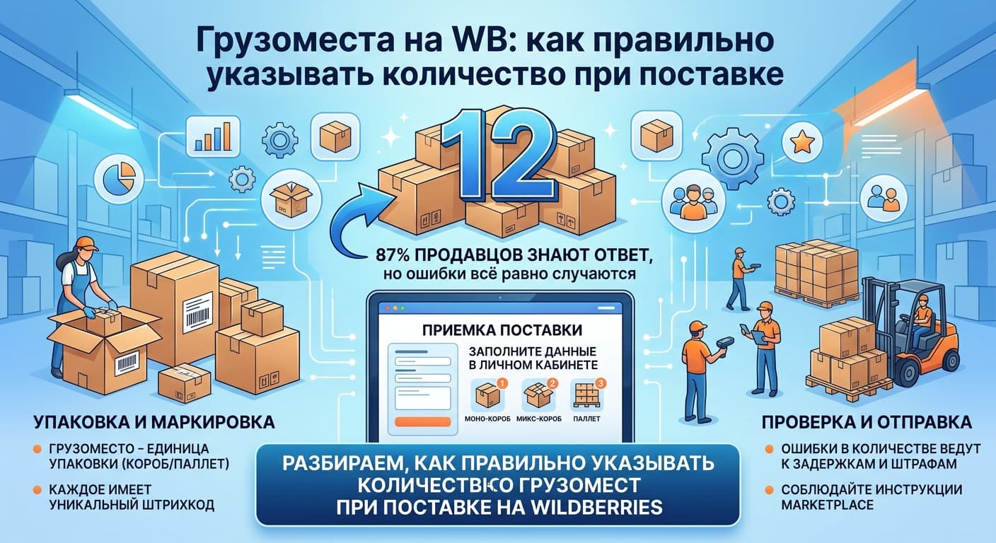 Грузоместа на WB: как правильно указывать количество при поставке