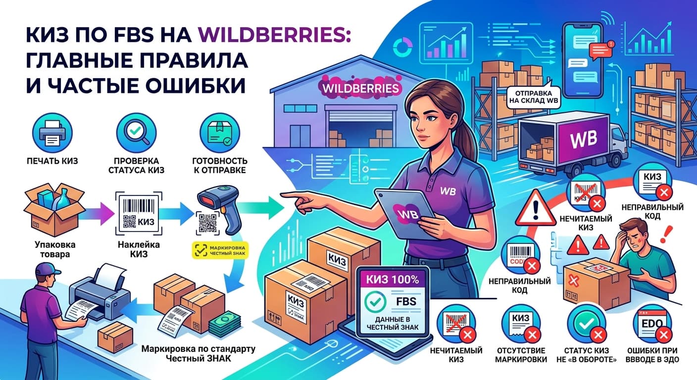 КИЗ по FBS на Wildberries: главные правила и частые ошибки