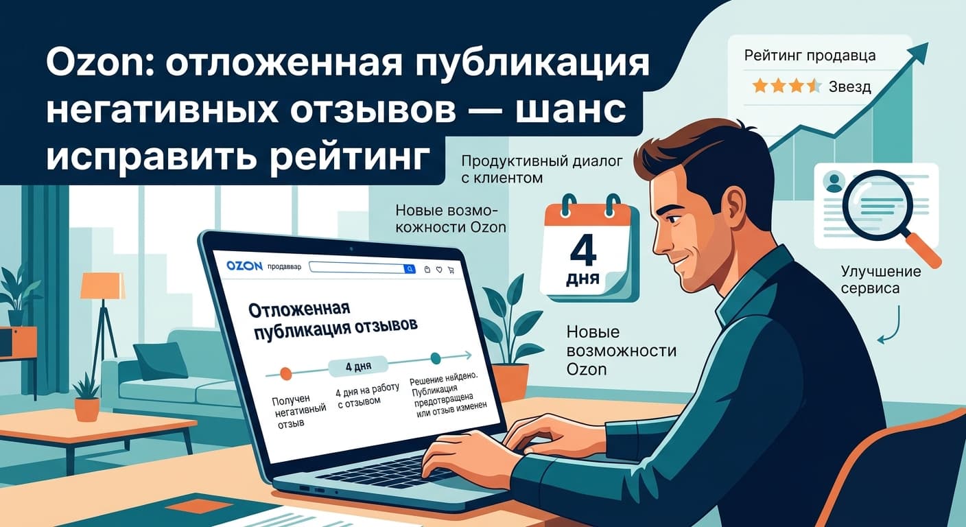 Ozon: отложенная публикация негативных отзывов — шанс исправить рейтинг