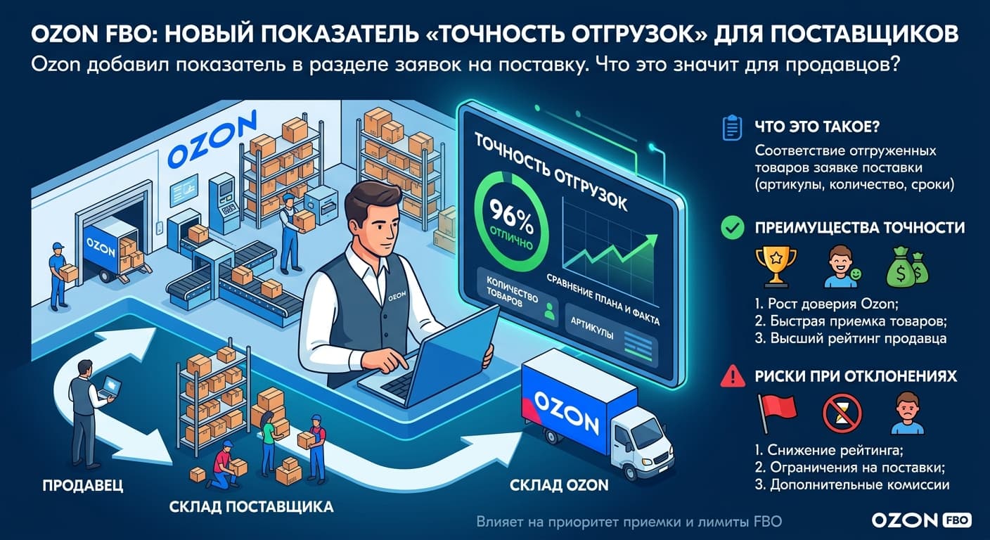Ozon FBO: новый показатель «Точность отгрузок» — что важно знать