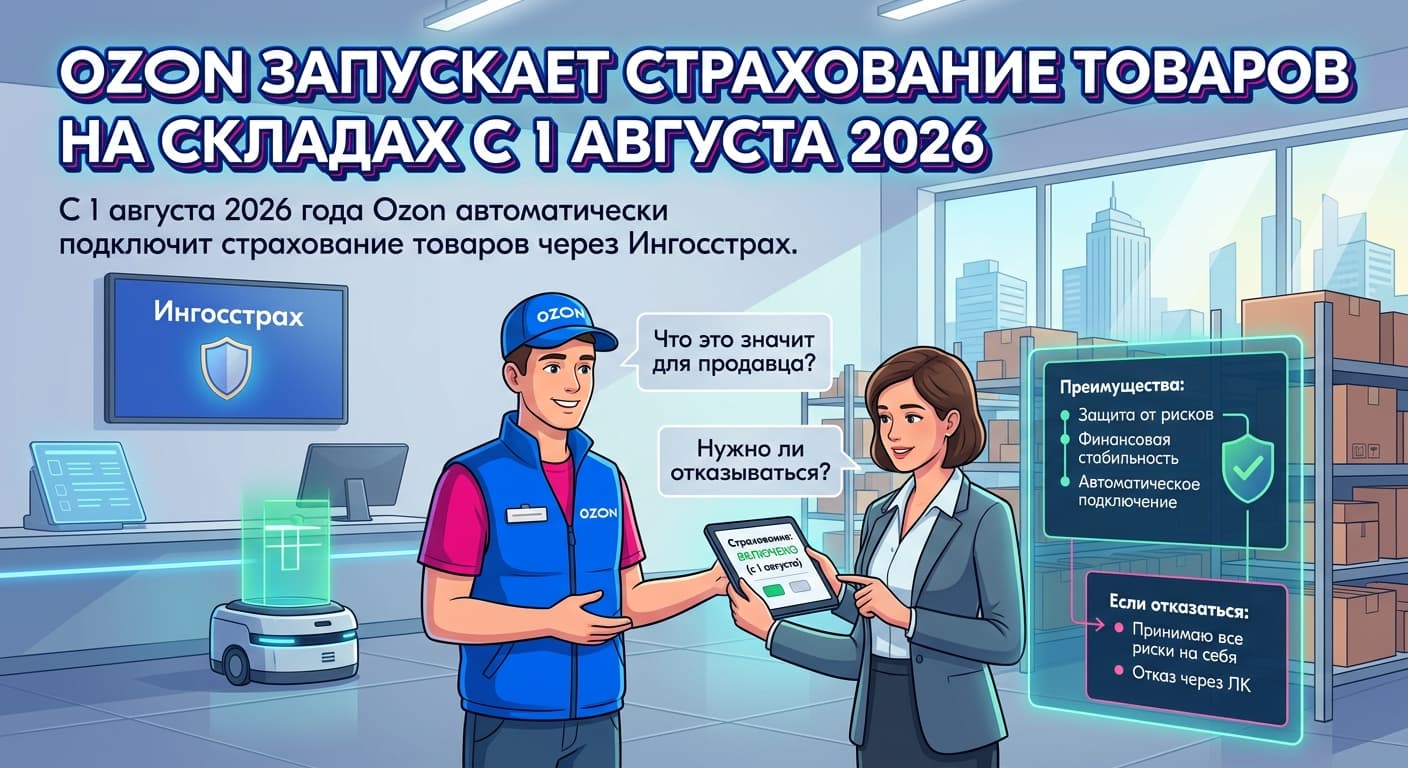 Ozon запускает страхование товаров на складах с 1 августа 2026