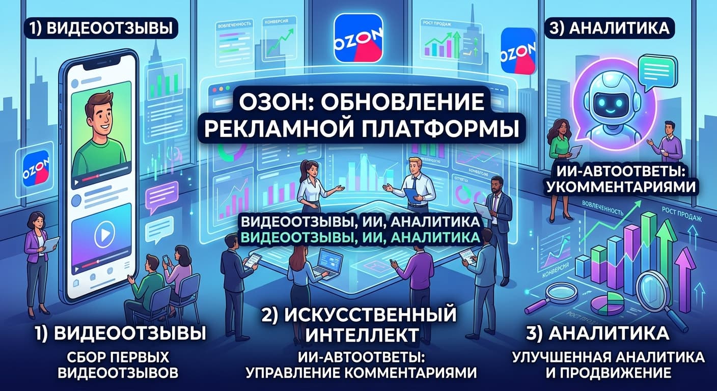 Ozon обновил рекламную платформу: отзывы, ИИ и аналитика