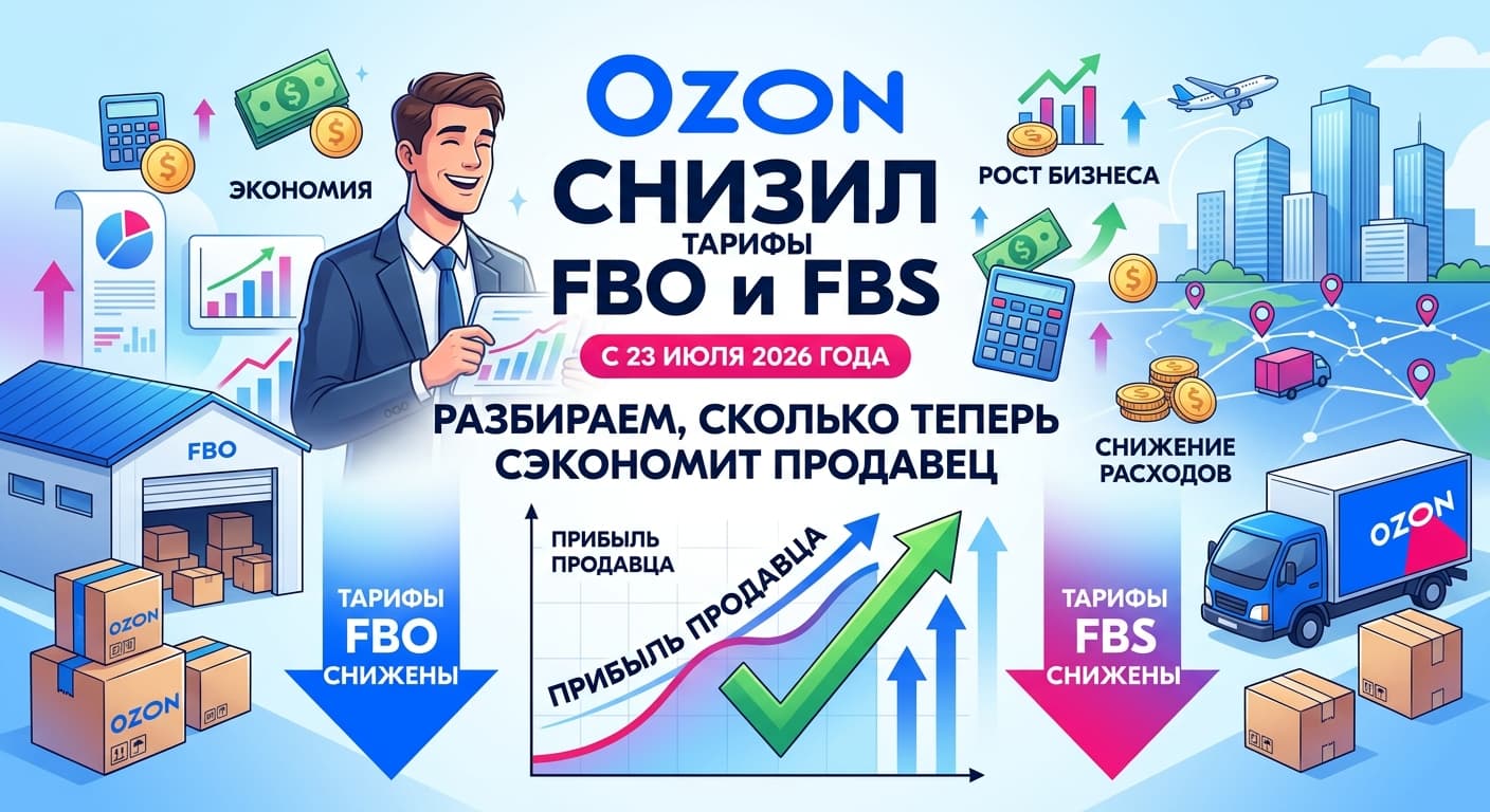 Ozon снизил тарифы FBO и FBS: полный разбор изменений