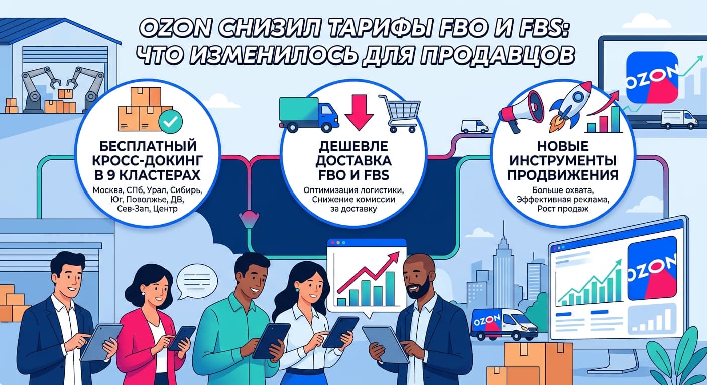 Ozon снизил тарифы FBO и FBS: что изменилось для продавцов