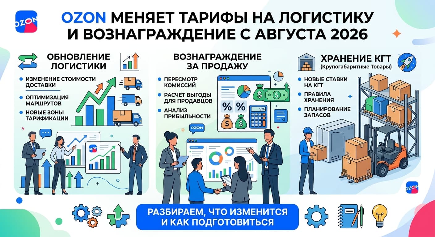 Ozon меняет тарифы на логистику и вознаграждение с августа 2026