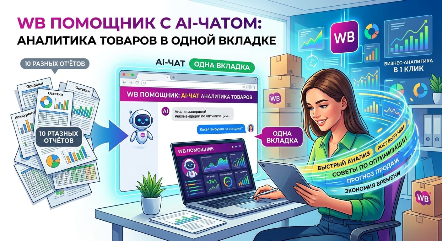 WB Помощник с AI-чатом: аналитика товаров в одной вкладке