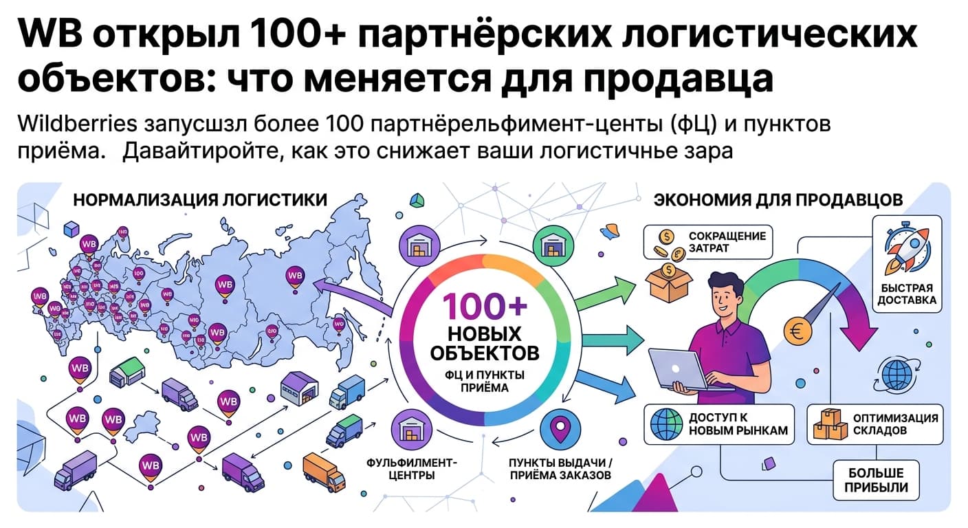 WB открыл 100+ партнёрских логистических объектов: что меняется для продавца