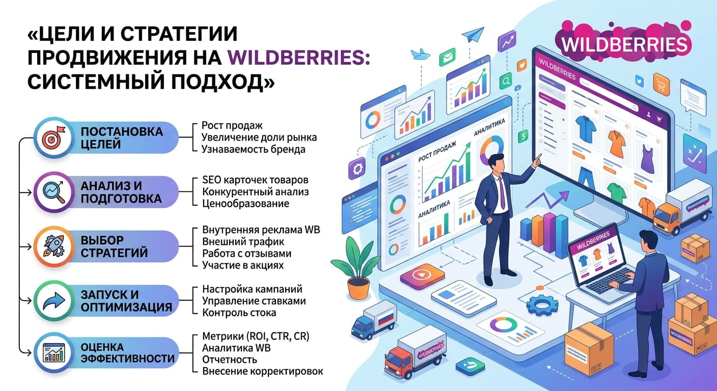 Цели и стратегии продвижения на Wildberries: системный подход