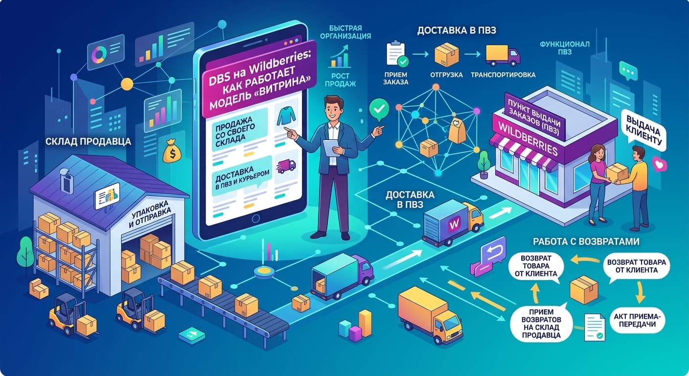 DBS на Wildberries: как работает модель «Витрина» с доставкой в ПВЗ