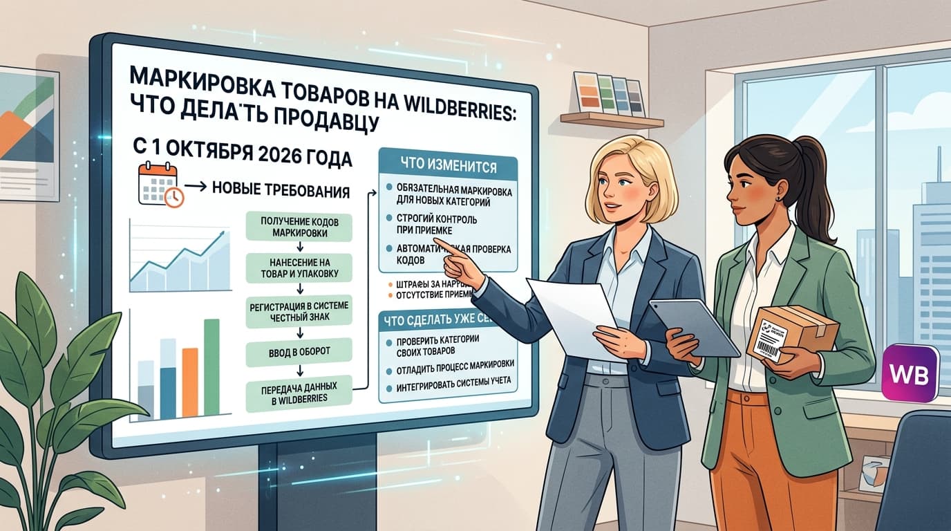 Маркировка товаров на Wildberries с 1 октября 2026: что делать продавцу