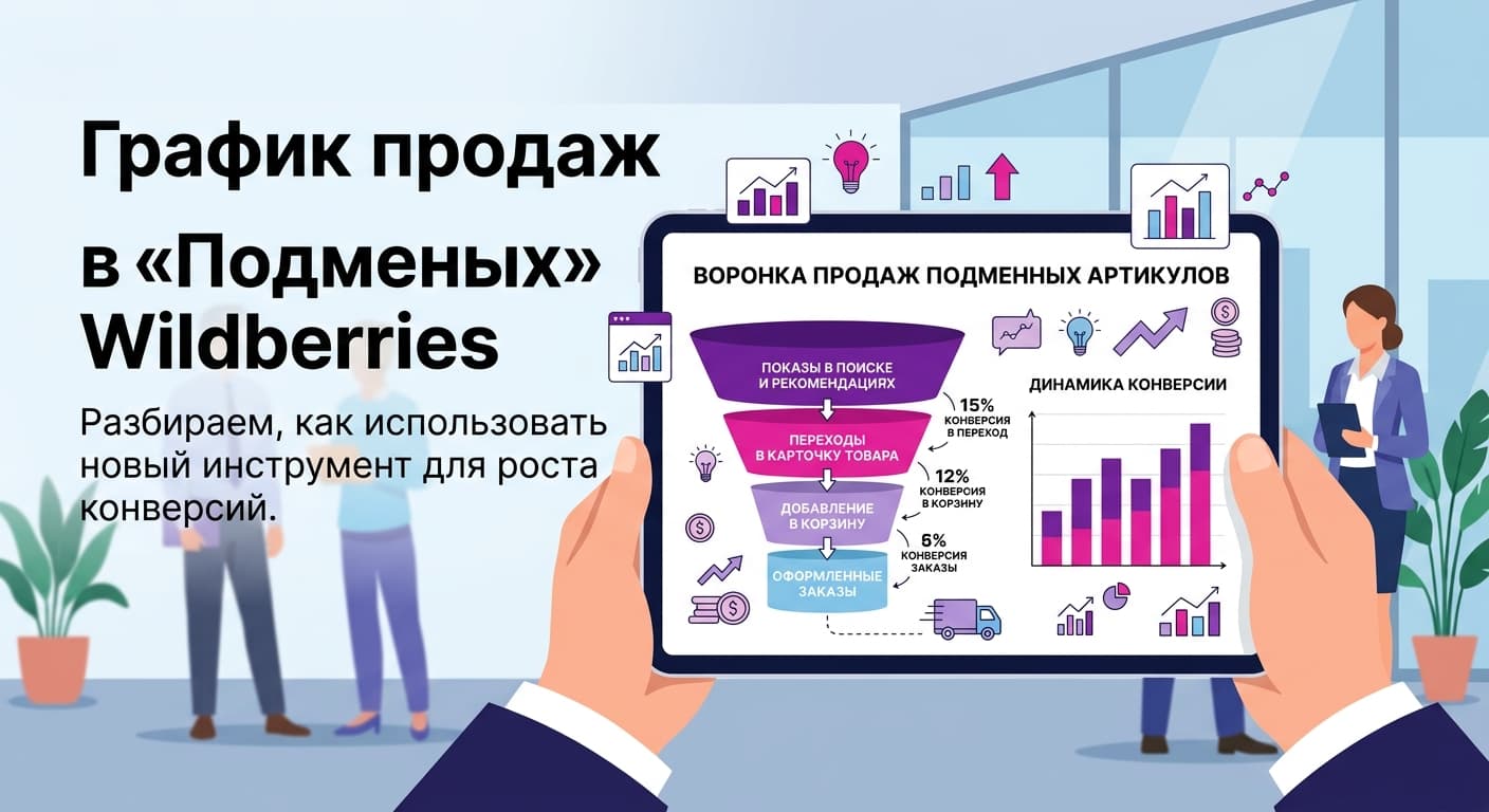 График продаж в «Подменных артикулах» Wildberries