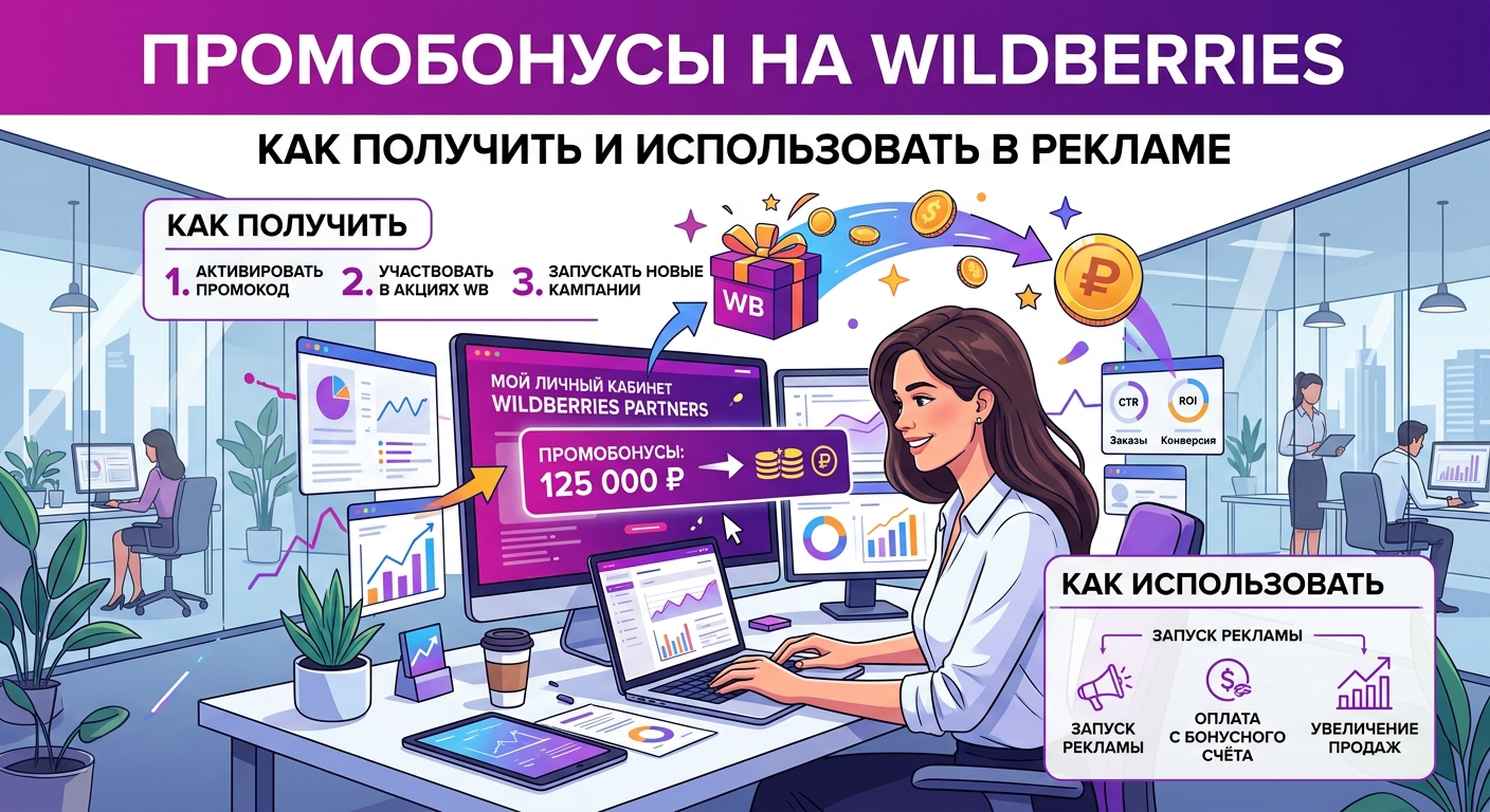 Промобонусы на Wildberries: как получить и использовать в рекламе