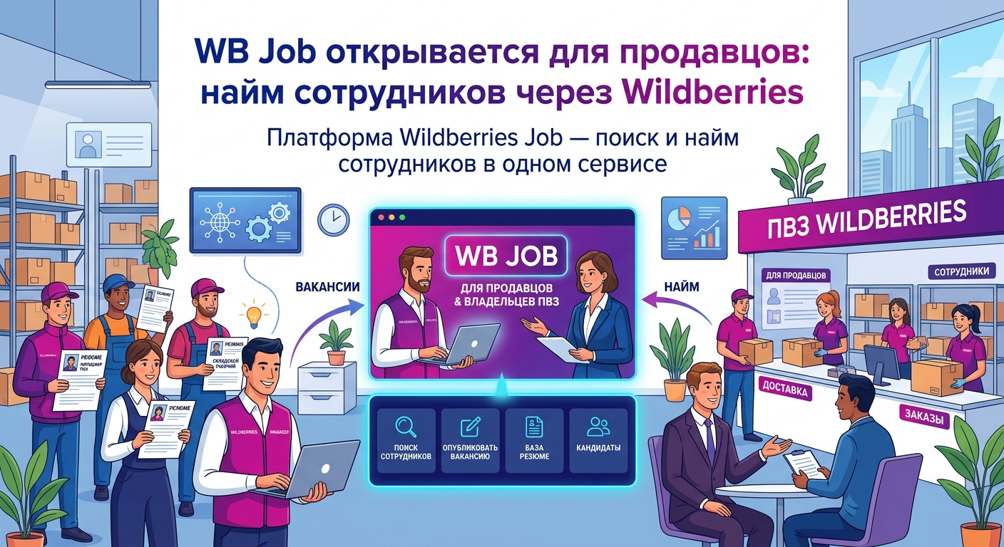 WB Job открывается для продавцов: найм сотрудников через Wildberries