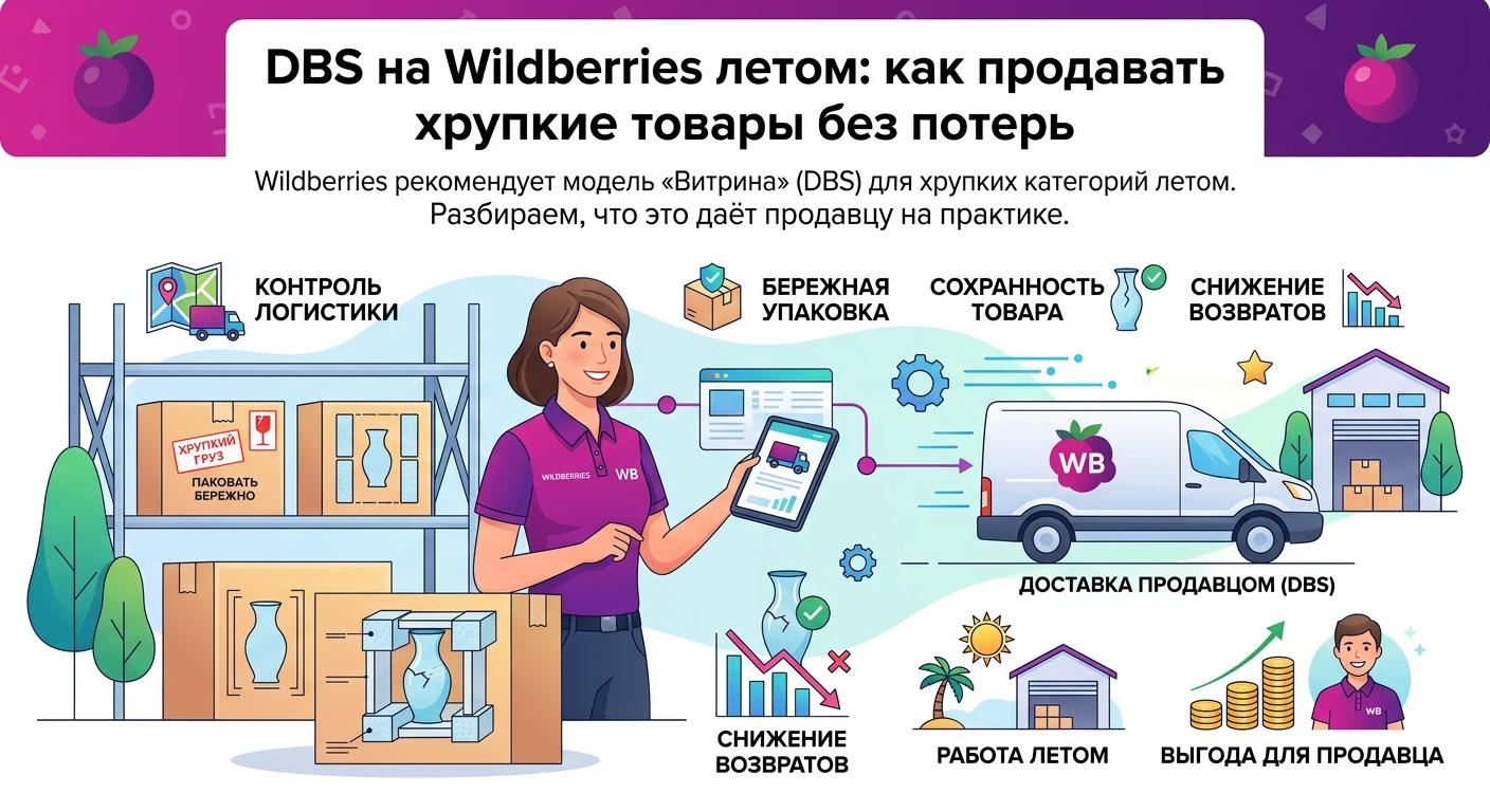 DBS на Wildberries летом: как продавать хрупкие товары без потерь